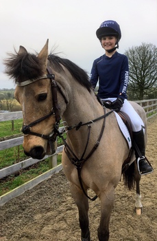 Beaminster’s Anouska Loveridge aged twelve secured first place last month at Kings Sedgemoor Equestrian Centre in the Schools 90cm League Class